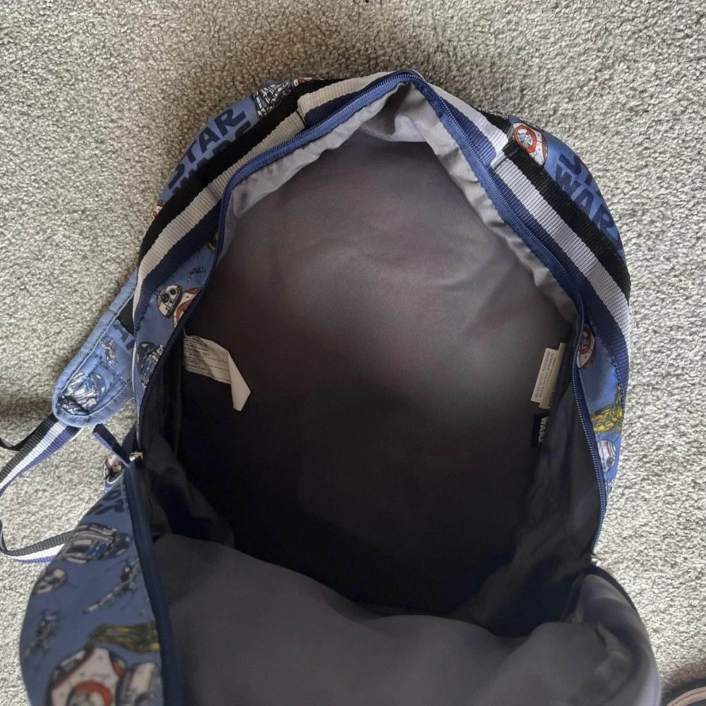 Pottery Barn Kids Star Wars Backpack Blue Droids‎ R2-D2 BB-8 C-3PO Personalized